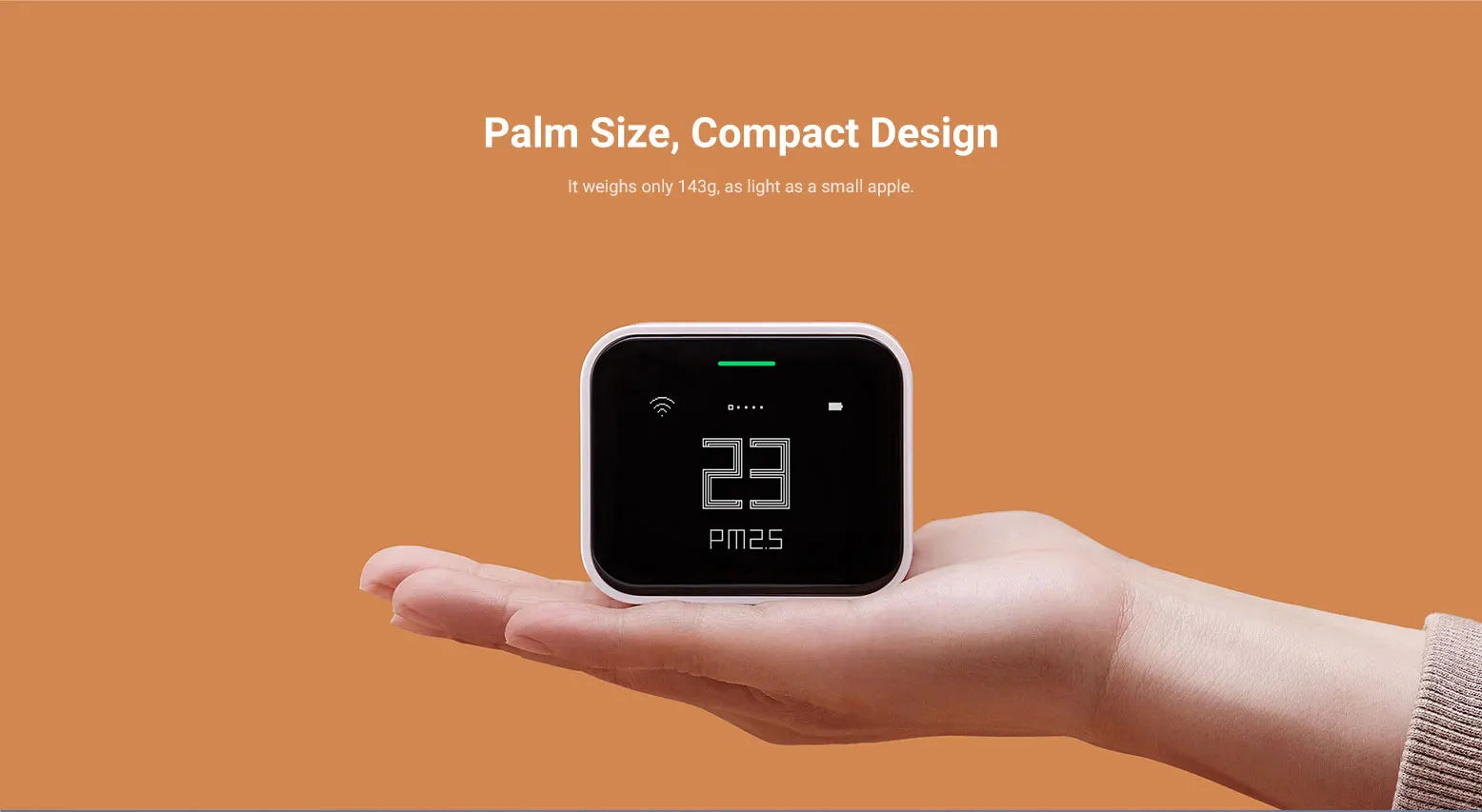 Qingping Smart Air Detector Lite CO2 PM2.5 PM10 Temperature Humidity Monitor Touch Screen Work With Mihome APP for Apple HomeKit