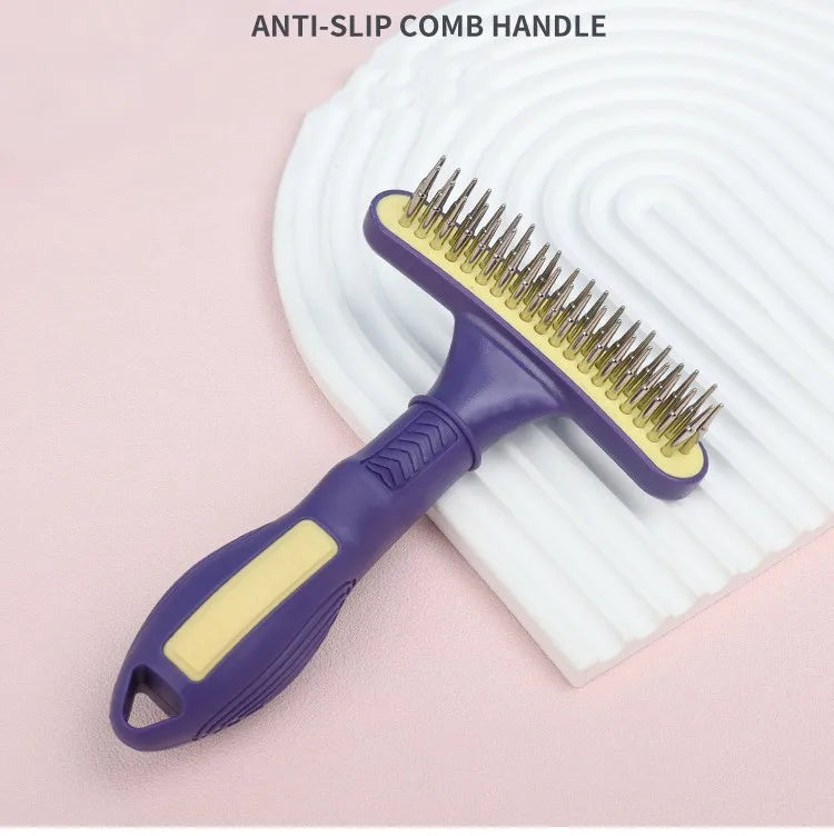 Dog Comb Pet Hair Remover Massage Cat Brush Professional Dog Grooming Brush Stainless Steel Comb for Dogs Hair Knot Opening