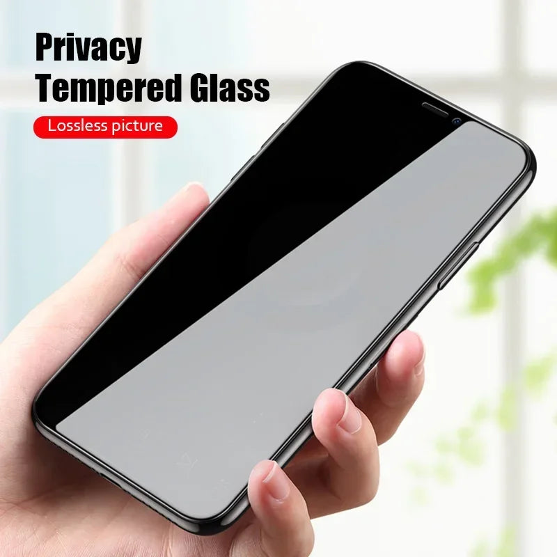 Anti Spy Tempered Glass For iPhone 16 15 14 13 12 Mini 11 Pro XS Max XR X 8 7 Plus SE 2020 Screen Protector Privacy Glass