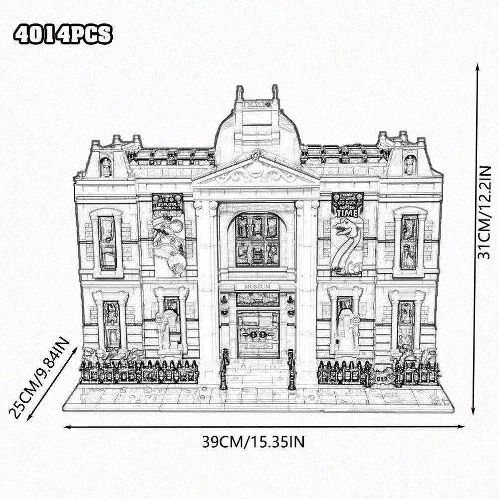 Creative Expert Brick Bank Cafe Corner Model MOC Street View House Building Blocks Toys Pet Book Shop Town Hall Downtown Diner