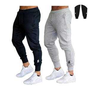 2026 New 2 Pieces Running Pants Thin Sports Training Sweatpants Gym Breathable Fitness Bottoms Jogger Sportswear Pants Men