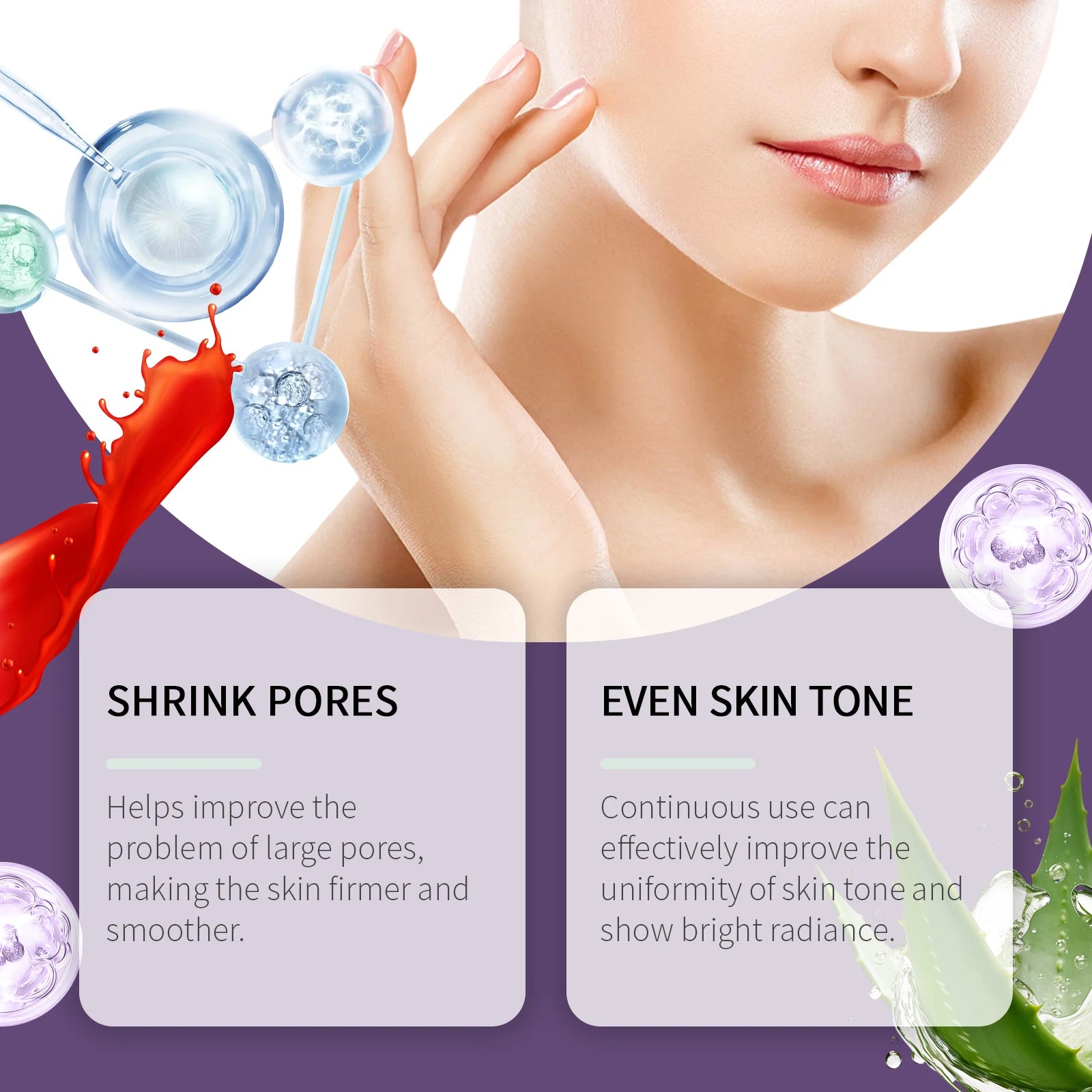 Nicotinamide Face Serum Anti-Acne Shrink Pores Brightening Lighten Moisturizing Essence Improve Rough Skin Care Firming Serum