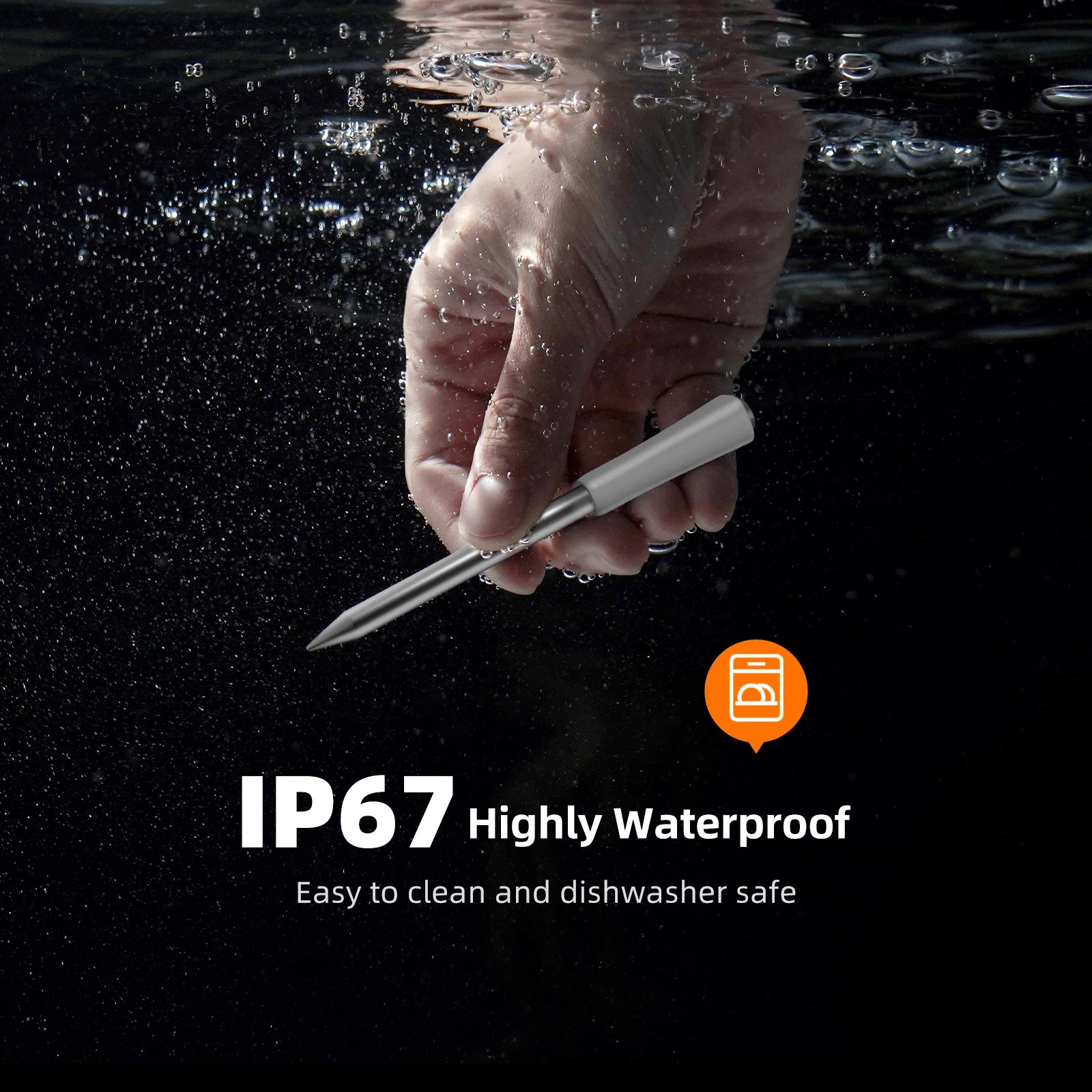 INKBIRD INT-11I-B Wireless Meat Thermometer, Bluetooth 5.4 1000ft,1s Response, IP67, 26 Presets, LED Display,for BBQ/Grill/Party