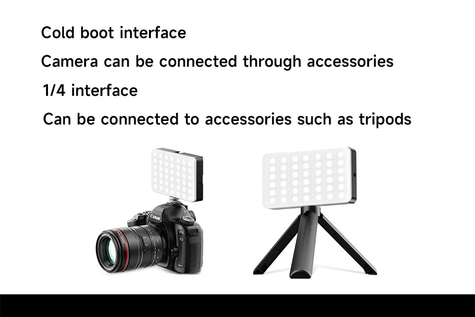 Mini RGB Video Light Portable Photography On-Camera 6500K Mobile Phone Selfie Livestreaming Fill Lamp Camcorder Gopro Vlog Lamp