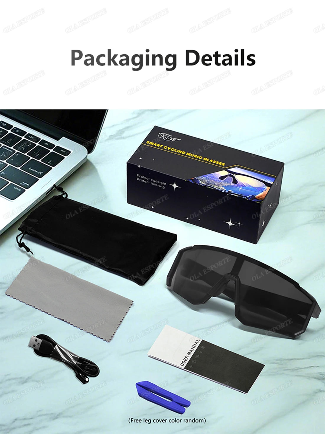 Newest audio Outdoor Smart Glasses Wireless Bluetooth Call Music Cycling Sports Headphone UV Protection Sunglasses for Men Women