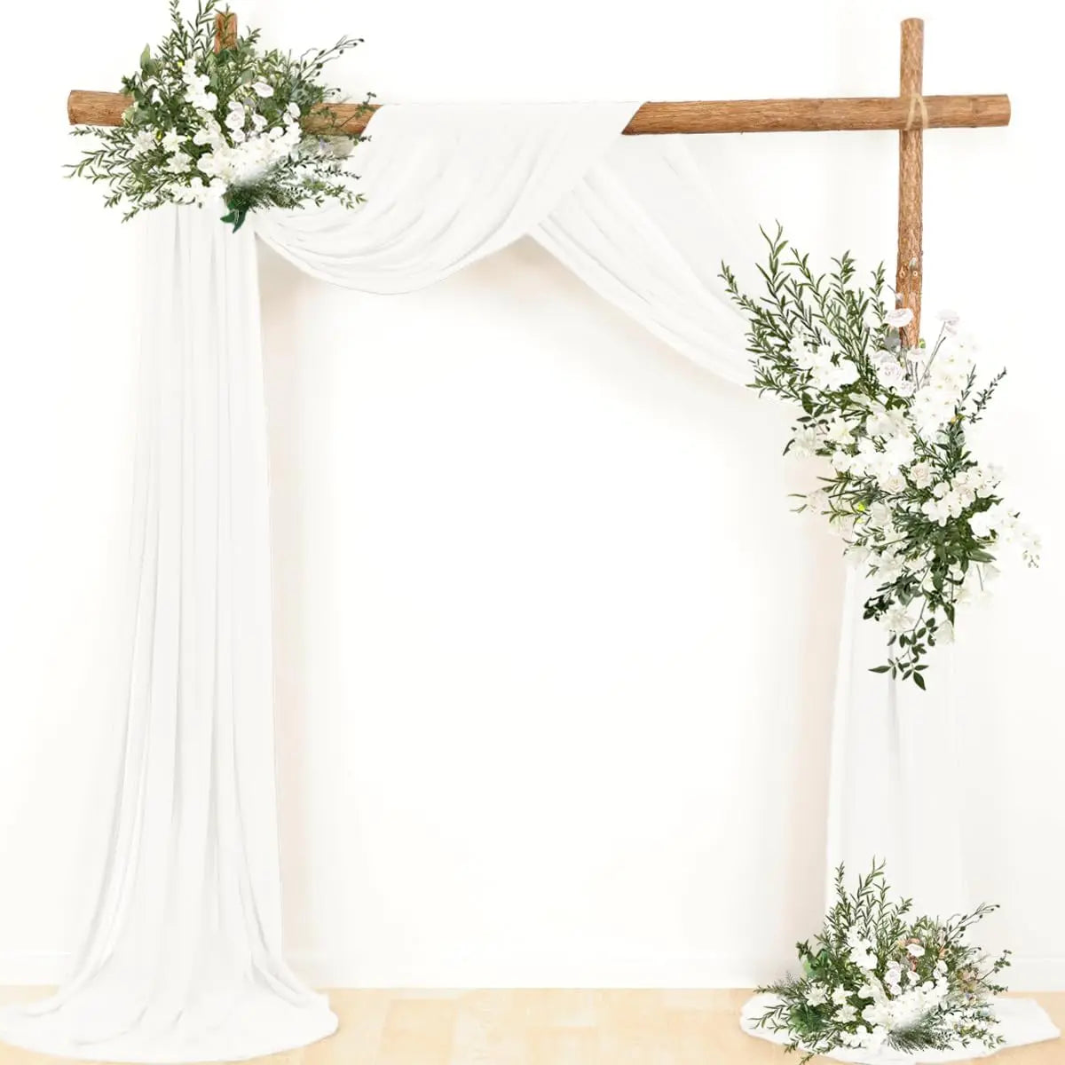 Dark Green Chiffon Wedding Arch Draping Fabric Sheer Curtains Drapery Ceremony Reception Backdrop Curtain Party Swag Christmas