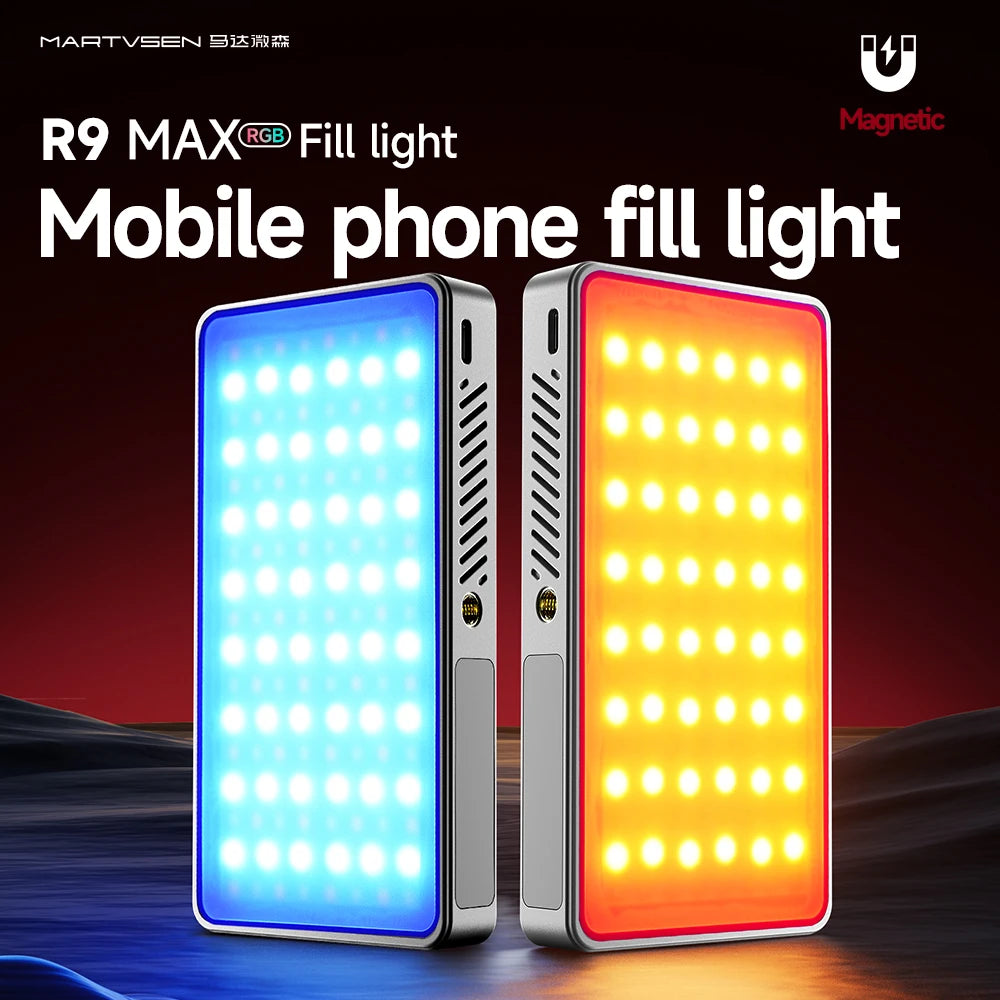 Mini Rechargeable R9PRO full-color RGB Camera Photography Fill light LED Portable Mobile Phone Selfie Live Broadcast Video Light