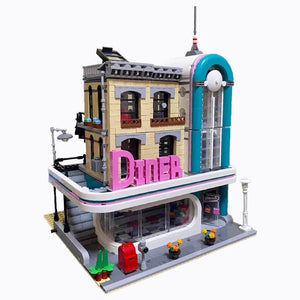 Creative Expert BrickBank Street View Building Blocks Assembly Model Sets Educational Toys Decor Gift For Kids Adults 10251