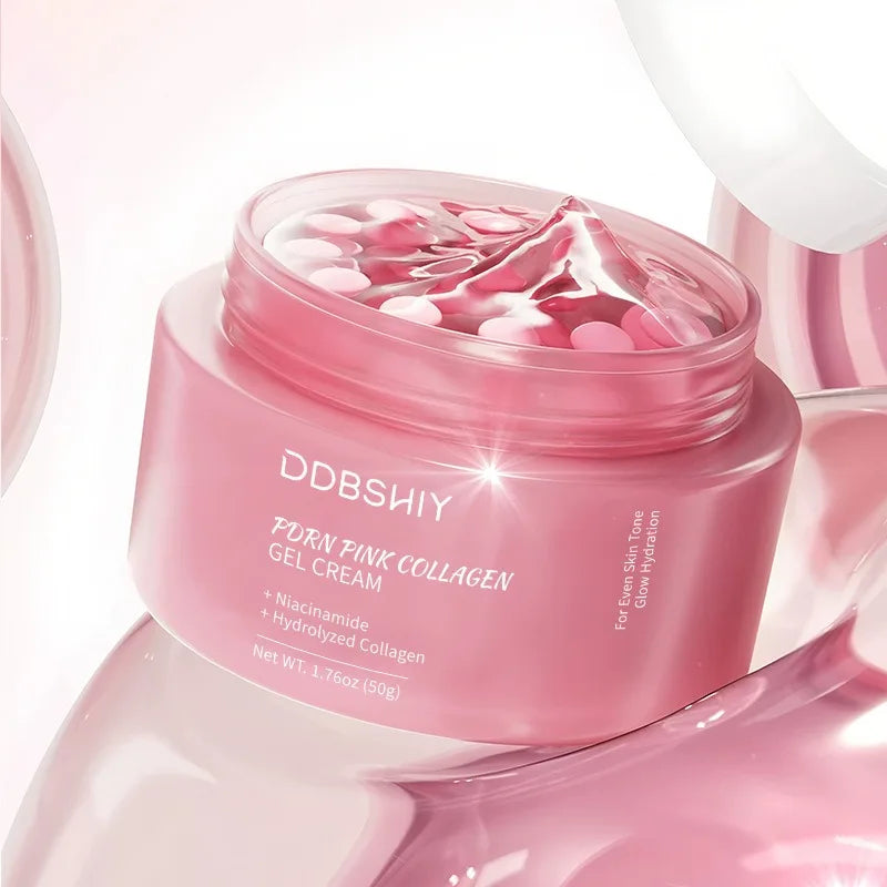 PDRN Pink Collagen Gel Cream  Fade Fine Lines Facial Moisturizing brightning Anti Aging Firming Skin Care