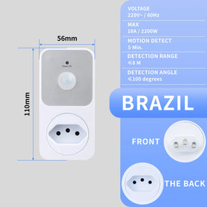 YICHENG Motion Activated Power Socket Electrical Outlet Motion Detection Sensor Security Garage Light ,PIR Sensor Socket