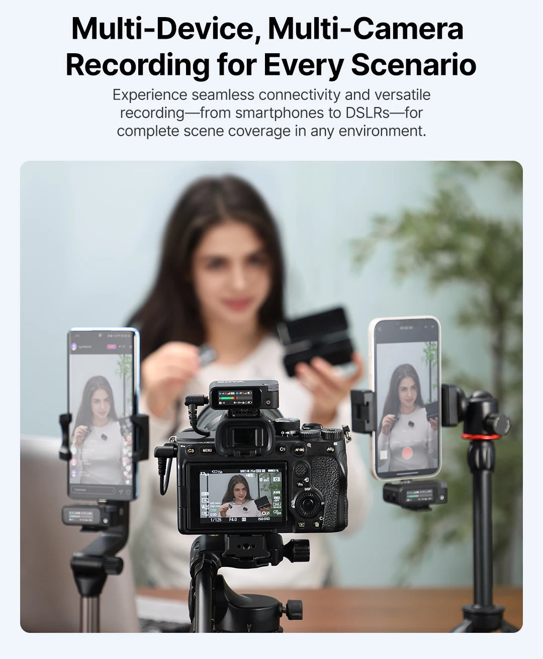 BOYA BOYAMIC 2 Professional Wireless Lavalier Lapel Microphone for iPhone USB-C Android Camera for Live Streaming Recording Vlog