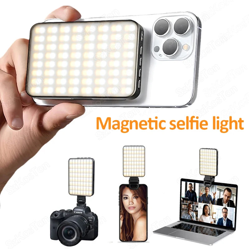 Magnetic Mini LED Ring Light Selfie Light For iPhone 17 16 15 Pro/15 Pro Max/14 Pro/14 Pro Max/13 Pro/Pro Max Streaming