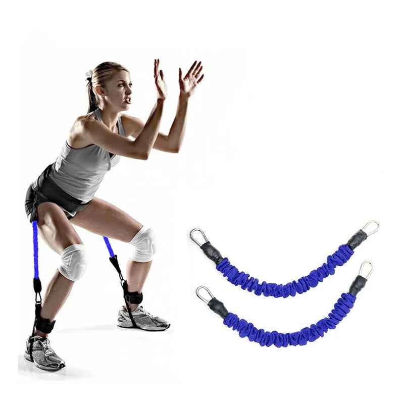 Leg Resistance Bands for Taekwondo Basketball Training Adjustable Elastic Ankle Straps Jump Rope Strength Fitness Home Gym