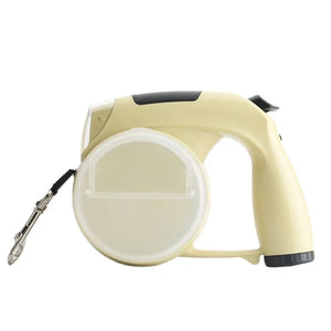 Retractable Dog Leash with Light for Night Walking Pet Dog Lead With Water Bowl Food Box Poop Bag Container Puppy Accessories