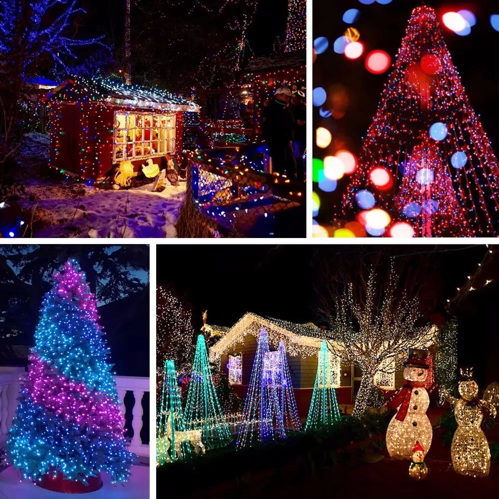Smart USB Bluetooth App Control LED String Light Waterproof Outdoor Fairy Lights For Party Christmas Tree Lights Wedding Decor