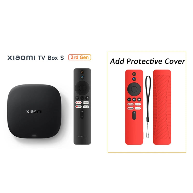 Global Version Xiaomi TV Box S 3rd Gen 4K Ultra HD Bluetooth 5.2 Wifi6 Android TV Google TV Google Assistant Smart Media TV Play