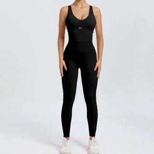 2025 Pad Adjustable Form Women Yoga Set One Piece Jumpsuit Gym Exercise Legging Fitness Workout Pant Active Outfit Wear XP300