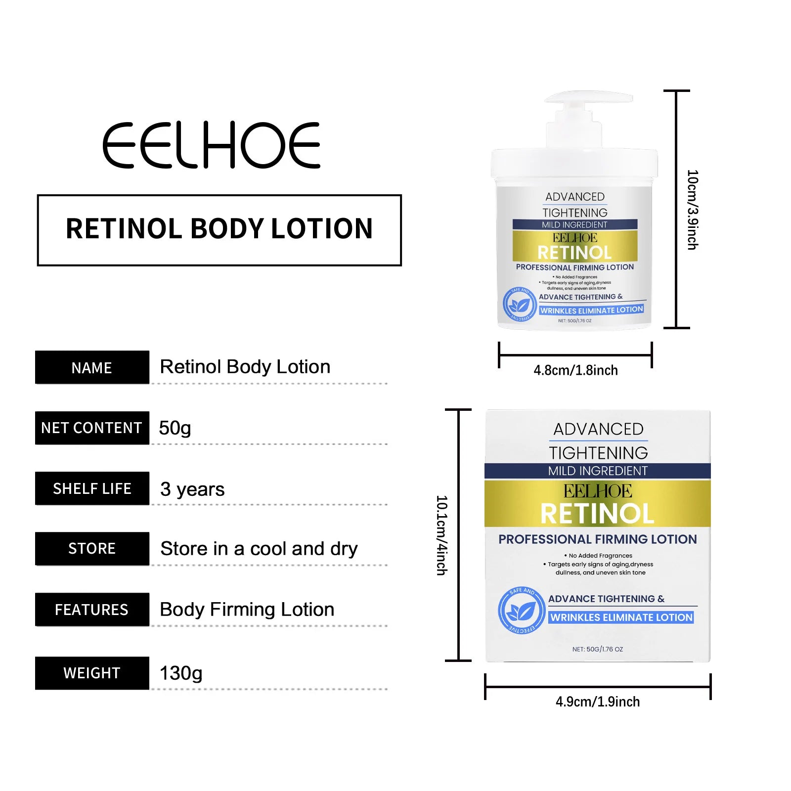 Retinol Cream for the Face Tightening Improve Skin Elasticity Fine Lines Removal Nicotinamide Brightening Skin Firming Cream 50g