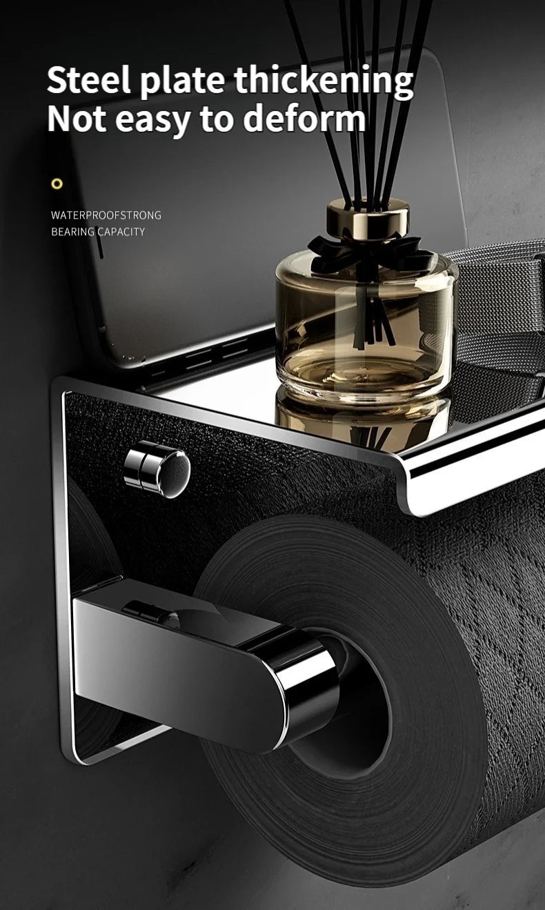 304 Stainless Steel Bathroom Toilet Paper Holder Waterproof Roll Paper Box Tissue Box Holder Bathroom Hardware Accessories