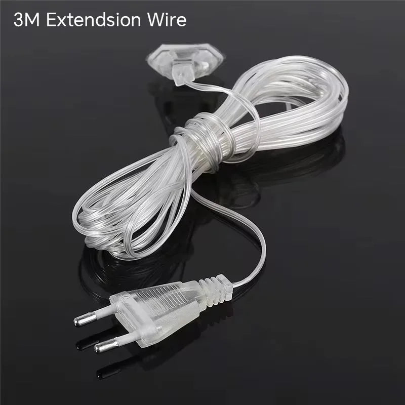 Street Garland On The House Christmas Decorations Ornaments LED Festoon Icicle Curtain Light Droop 0.3m-0.5m EU Plug New Year