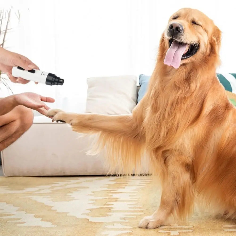 New LED Pet Nail Clippers USB Rechargeable Silent Grinder For Small Large Dogs Cats Paws Trimming Grooming Accessories
