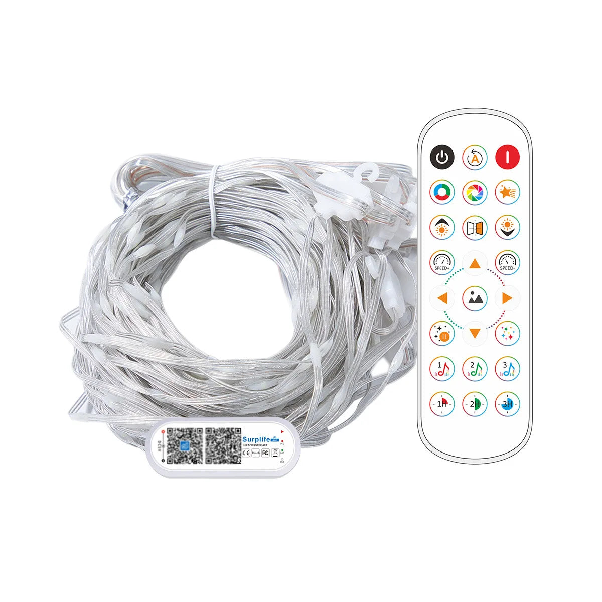 400leds Rgbic Led String WS2812B Bluetooth Smart String Fairy Lights Christmas Garland Light Waterproof For Party Curtain Room
