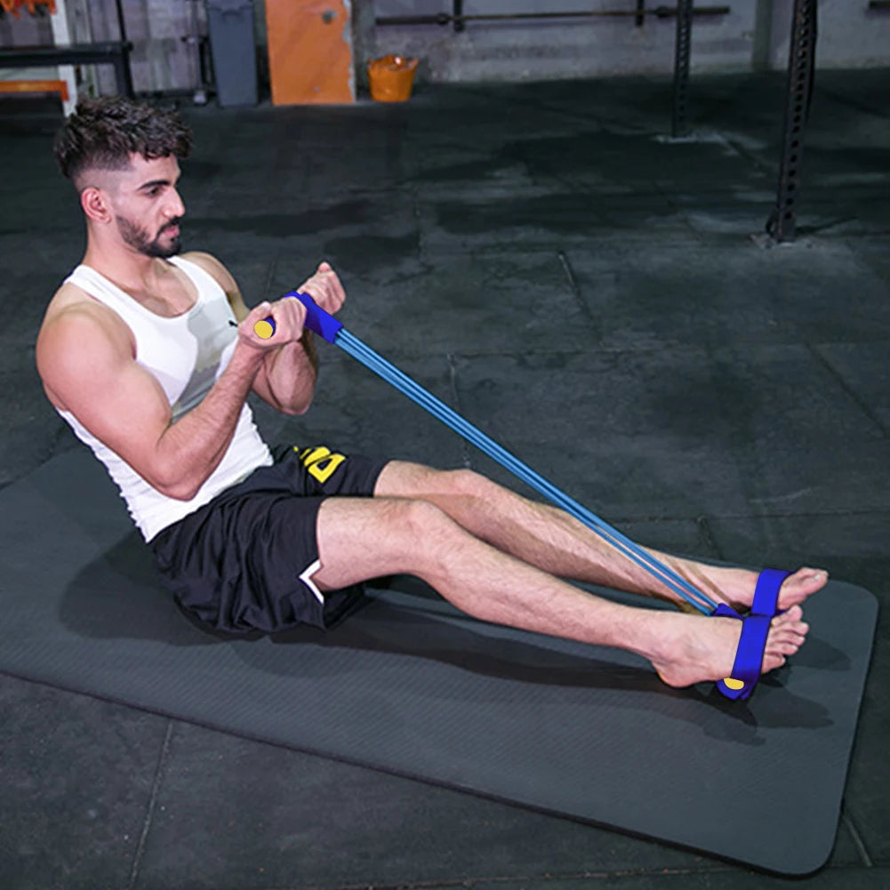 Pedal Pulling Resistance Band Sit-up Assistant with Slimming Belly Female Fitness Yoga Equipment Household Fitness Pulling Rope - You Offer