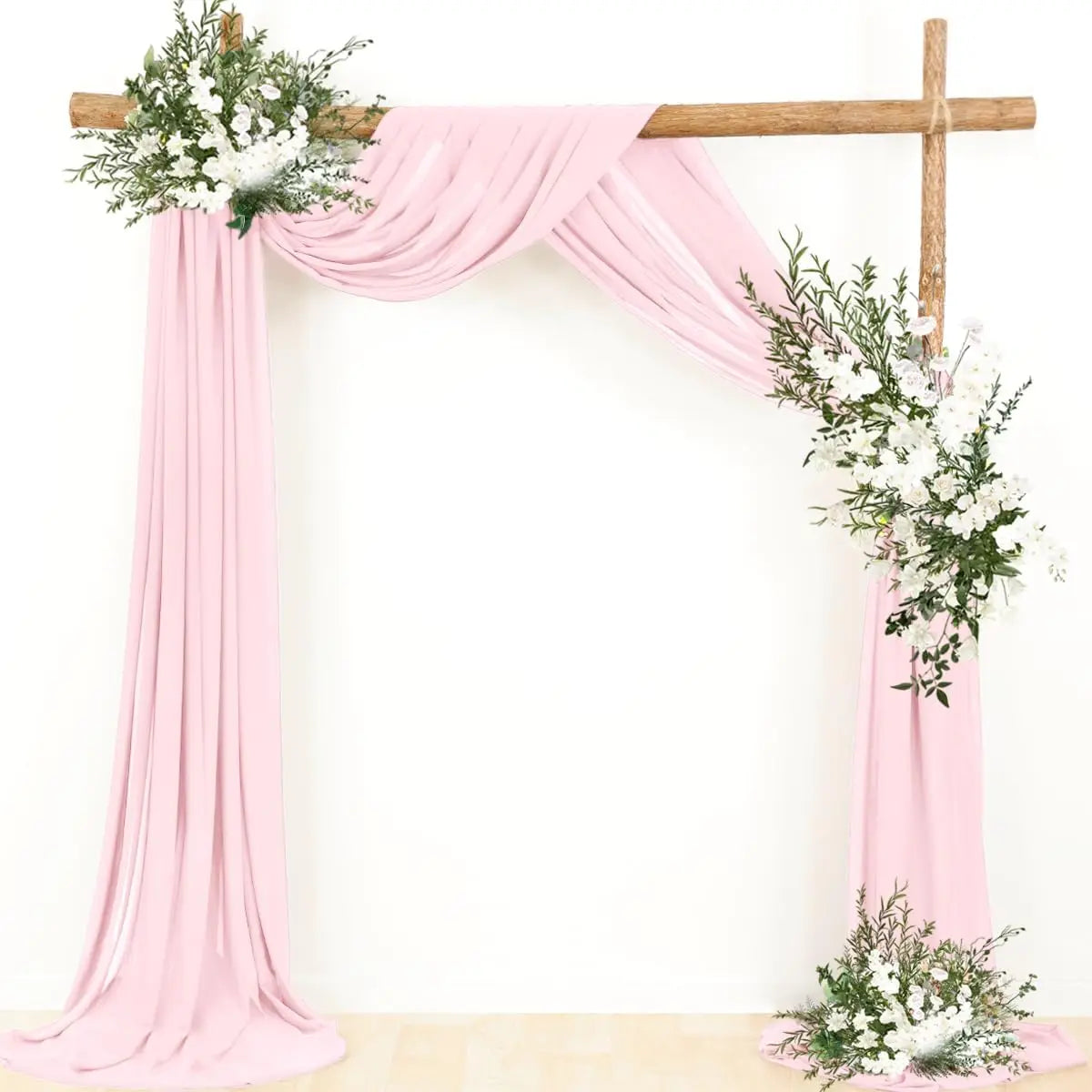 Dark Green Chiffon Wedding Arch Draping Fabric Sheer Curtains Drapery Ceremony Reception Backdrop Curtain Party Swag Christmas