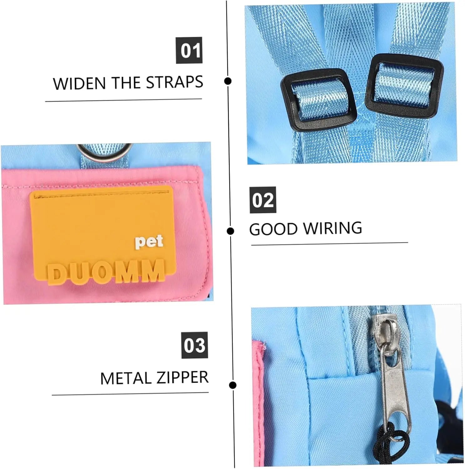 Cat and Dog Backpack Pet Traction Backpack Outdoor Travel Adjustable Pet Backpack Shoulders Pet Outing Equipment Breathable