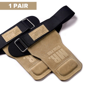 Cowhide Lifting Straps Grips Gym Fitness Sport Gloves Anti-Skid Pads For Deadlift Workout Strength Training