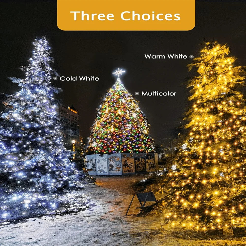 1000/500LED Fairy String Lights Christmas Garland Outdoor Decor Lights Waterproof With Remote For Tree Street Wedding Party