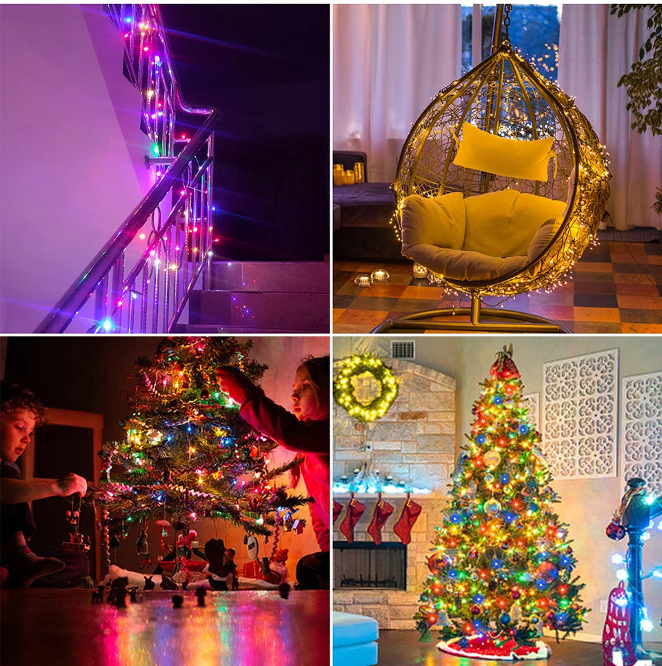 110V 220V LED Christmas Lights Fairy Garland String Light 10M- 100M EU / US Plug For Outdoor Garden Holiday New Year Party Decor