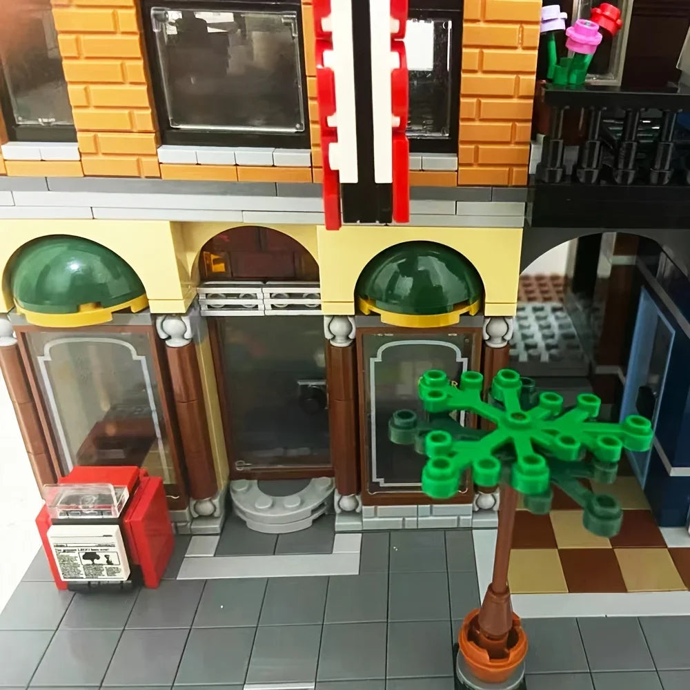 Creative Expert BrickBank Street View Building Blocks Assembly Model Sets Educational Toys Decor Gift For Kids Adults 10251