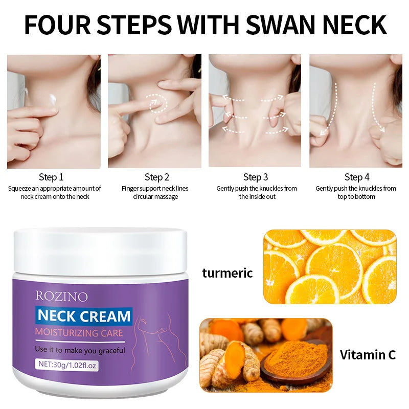 Instant Neck Cream Remove Wrinkle Anti-Aging Firming Whitening Moisturizing Nourishing Smooth Tighten Skin Care Beauty Health
