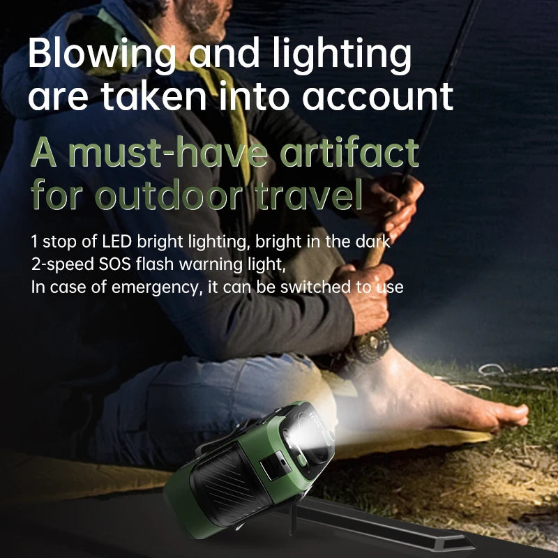 2025 13500RPM High-speed Waist Hanging Electric Fan Portable 6000mAh Power Bank Clip Waist Outdoor Construction Site Small Fan