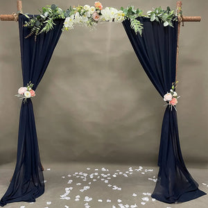 Dark Green Chiffon Wedding Arch Draping Fabric Sheer Curtains Drapery Ceremony Reception Backdrop Curtain Party Swag Christmas