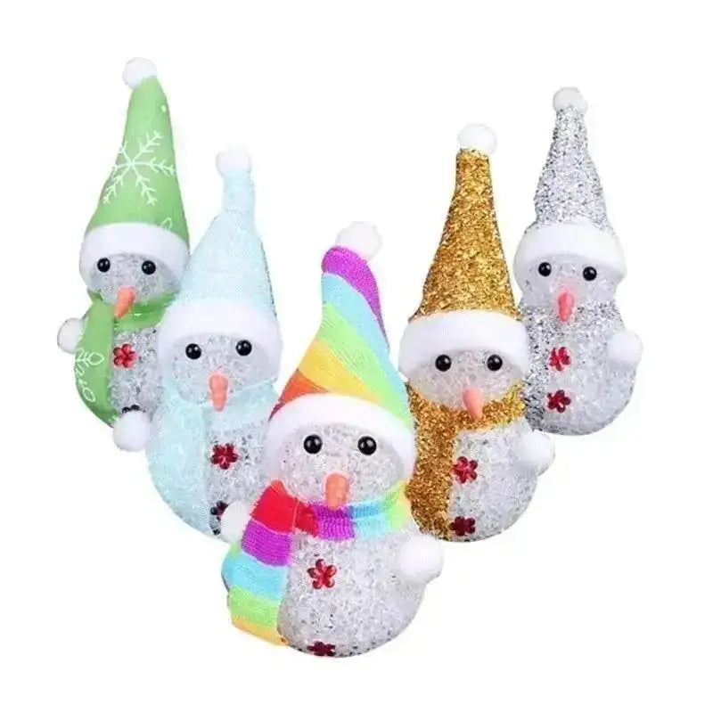 New Hot Sale Xmas Gift LED Snowman Santa Claus Ornament Christmas Tree Light Hanging Home Decor Gift
