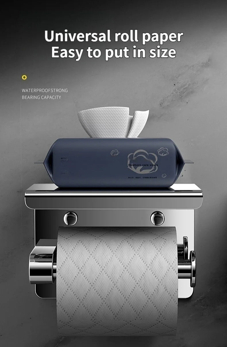 304 Stainless Steel Bathroom Toilet Paper Holder Waterproof Roll Paper Box Tissue Box Holder Bathroom Hardware Accessories
