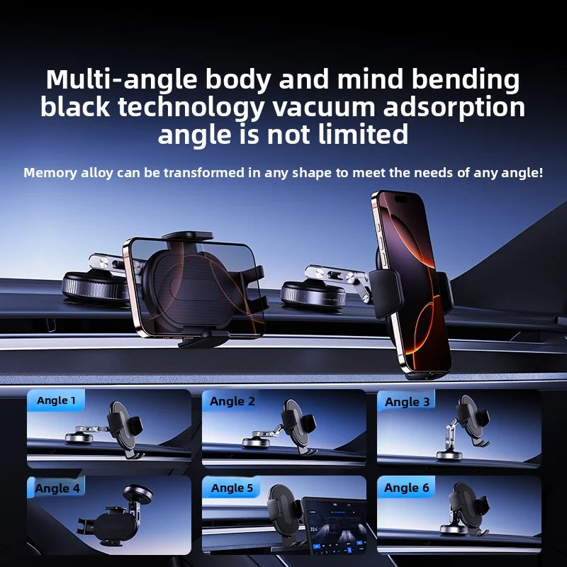Vacuum Suction Car Phone Mount for Dashboard/Display/Glass Navigation, Universal Fit for Smartphones Over 4.7 Inches