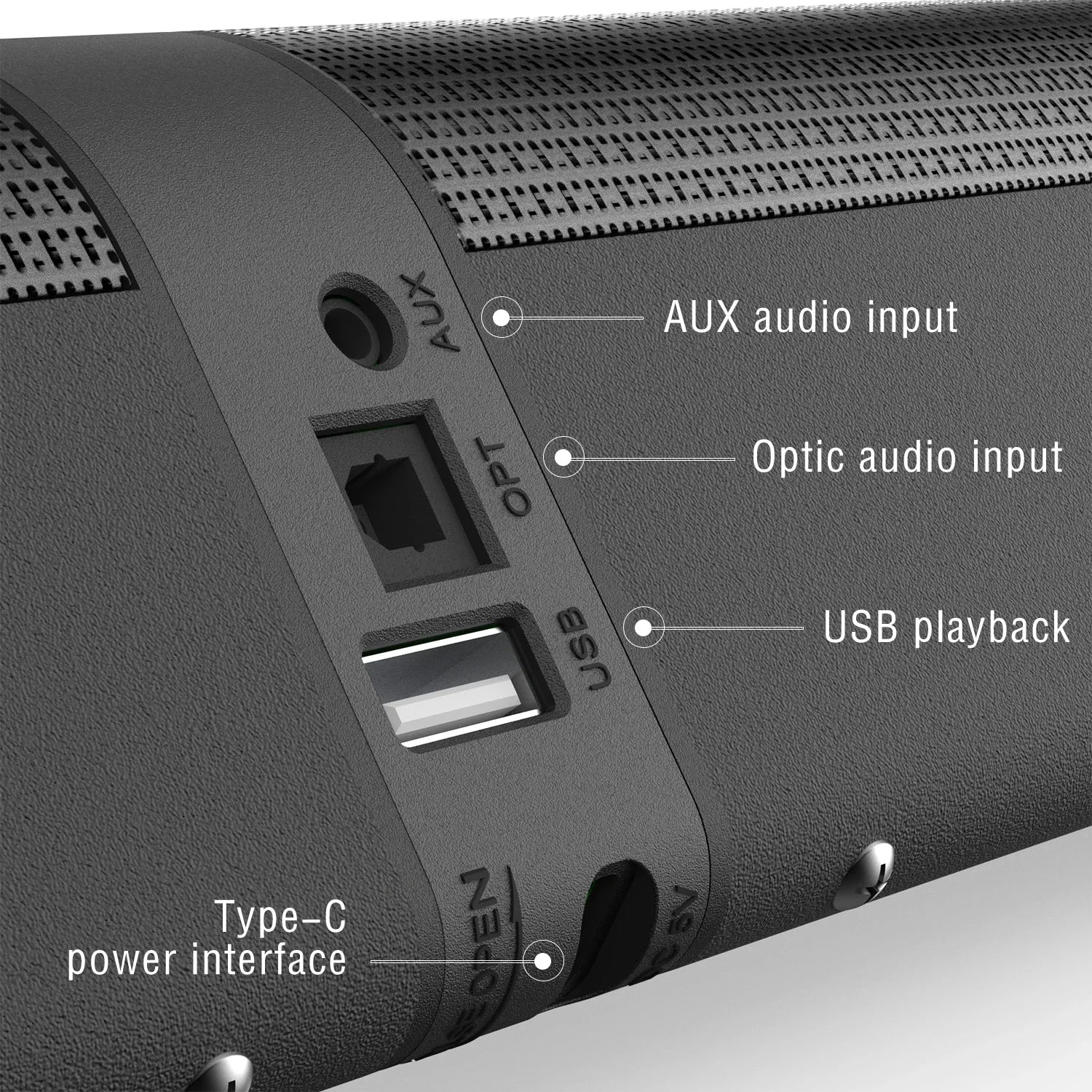 FM Soundbar TV Bluetooth Speakers HDMI/AUX/BT/OPT Connections Soundbars with 2-in-1 Detachable Home Cinema Shengba Sound System