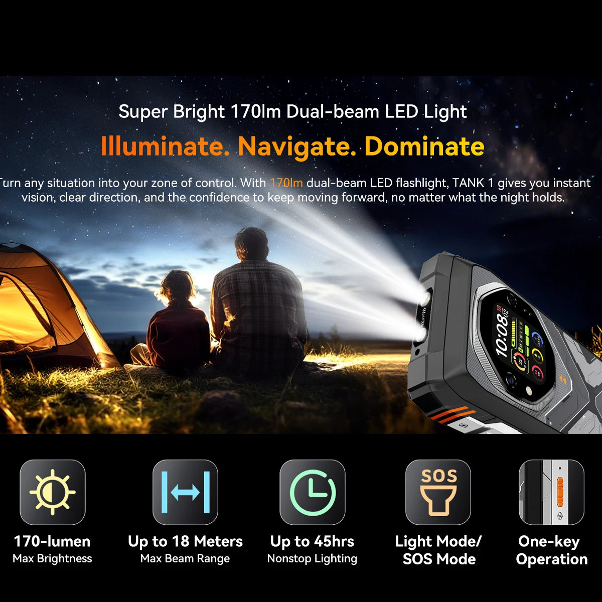 Blackview OSCAL TANK 1 Outdoor 5G Rugged Smartphone,20000mAh Battery, 6.78" 120Hz FHD+ Display, 16GB+512GB, 64MP+50MP Camera
