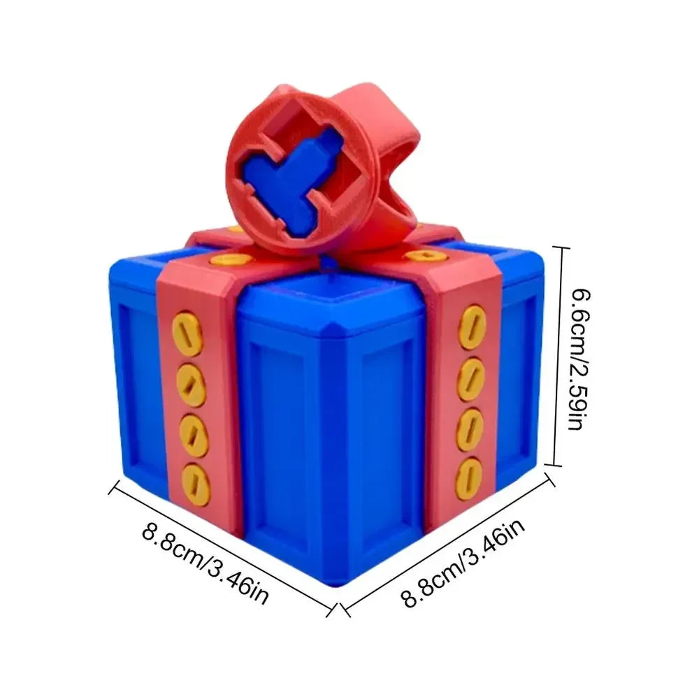 Annoying Gift Box with Screws Large Annoying Gift Boxes Prank Screw Box 3D Printed Figurines & Miniatures Card Container Gift