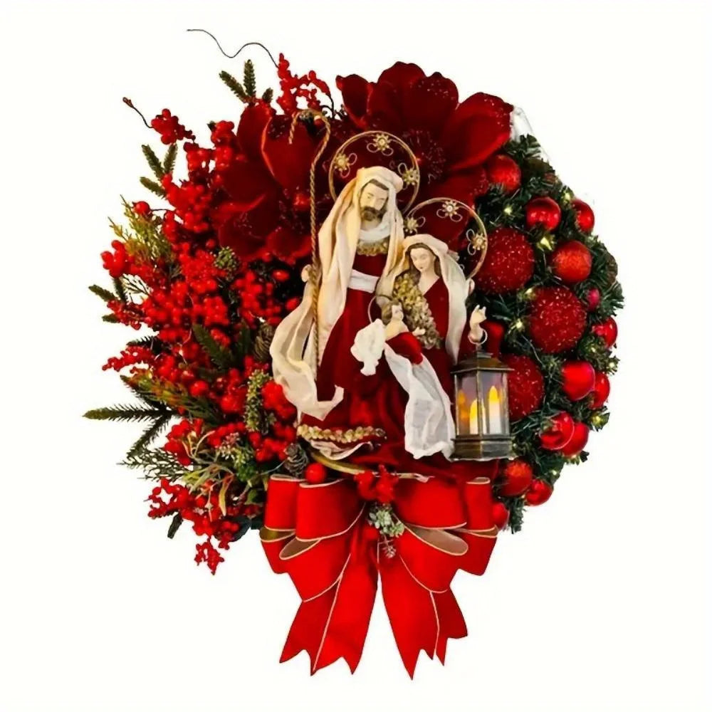 Christmas Wreath Hot Sale Merry Christmas Decoration Wreath Manufacturer Artificial Greenery Christmas Garland Decoration