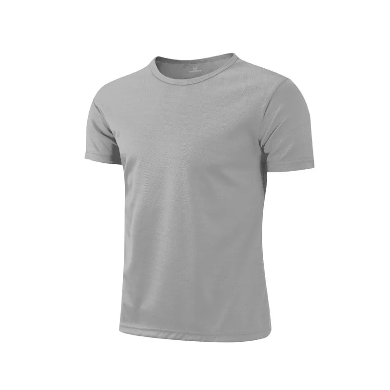Men White t Shirt Oversized t-Shirt Man Short Sleeve Top Quick Drying Basketball Gym t Shirts Tees Casual Soild Shirt Streetwear