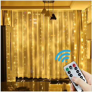 4/6M/8 Mode Curtain Garland on The Window USB Power Fairy Lights Festoon with Remote New Year Garland Led Lights Christmas Decor