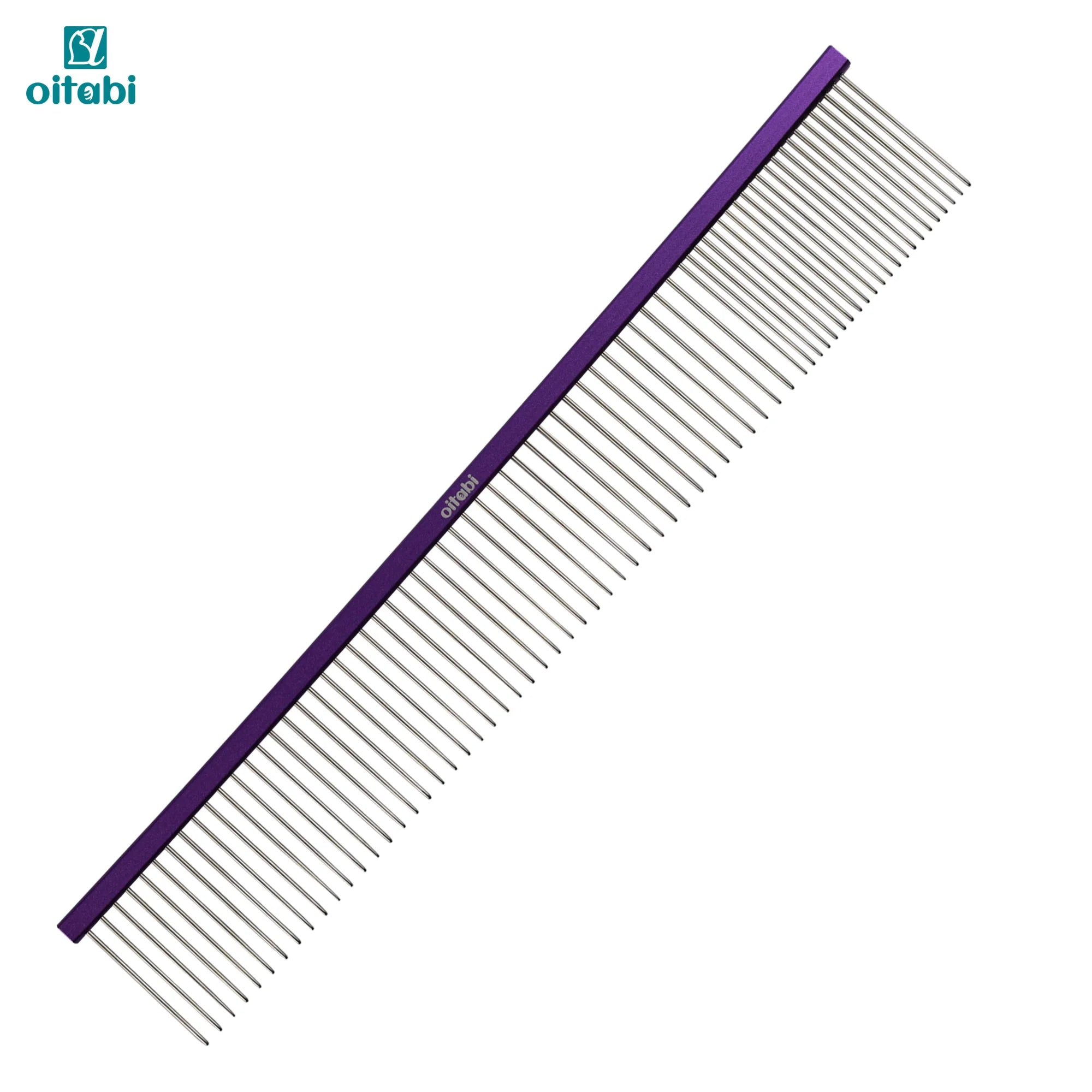 OITABI Extra-Long Pet Grooming Comb Professional Sparse & Dense Row Comb Dog Comb Removes Hair of Knots and Tangles Double Tooth