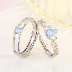 2Pcs 925 Sterling Silver Couples Ring Sets Light Polishing Simple Ring for Woman Man Classic Wedding Fine Jewelry Circle - You Offer