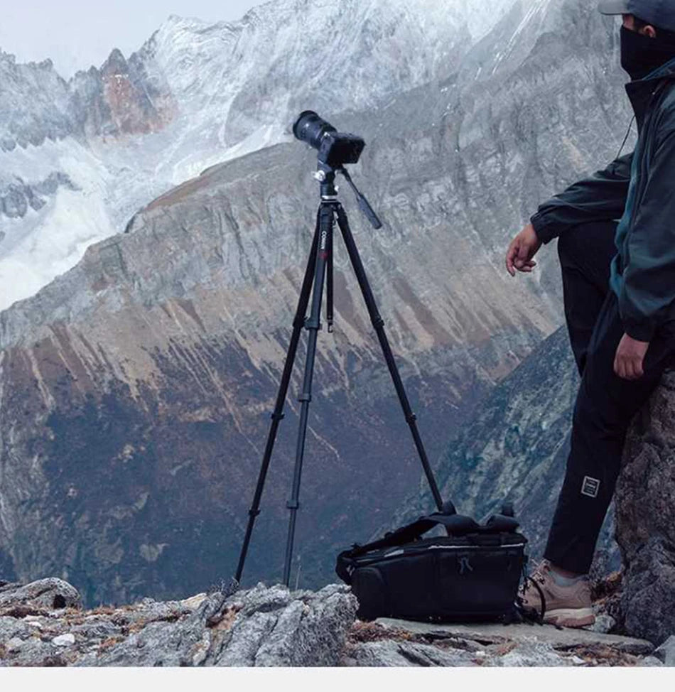 COMAN Zero Series F38 Y V Full Carbon Fiber Tripod Lightweight Travel Stand With Quick Release Plate For DSLR Camera Phone Mount