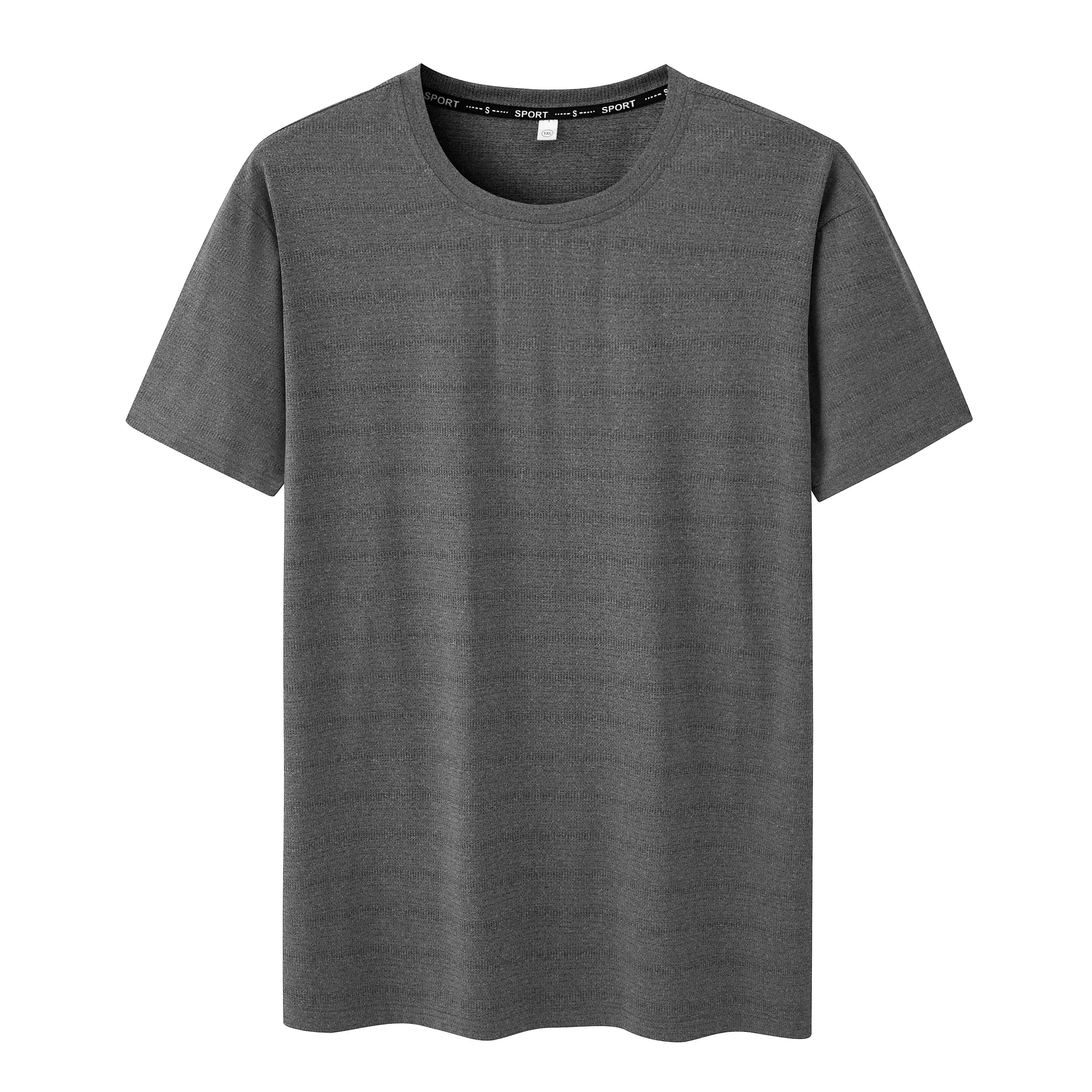 Plus Size T-Shirt Men 5XL 6XL 7XL 110-175kg Sport Quick Dry Breathable Running Gym Tees Round Neck Short Sleeve Oversized Tops