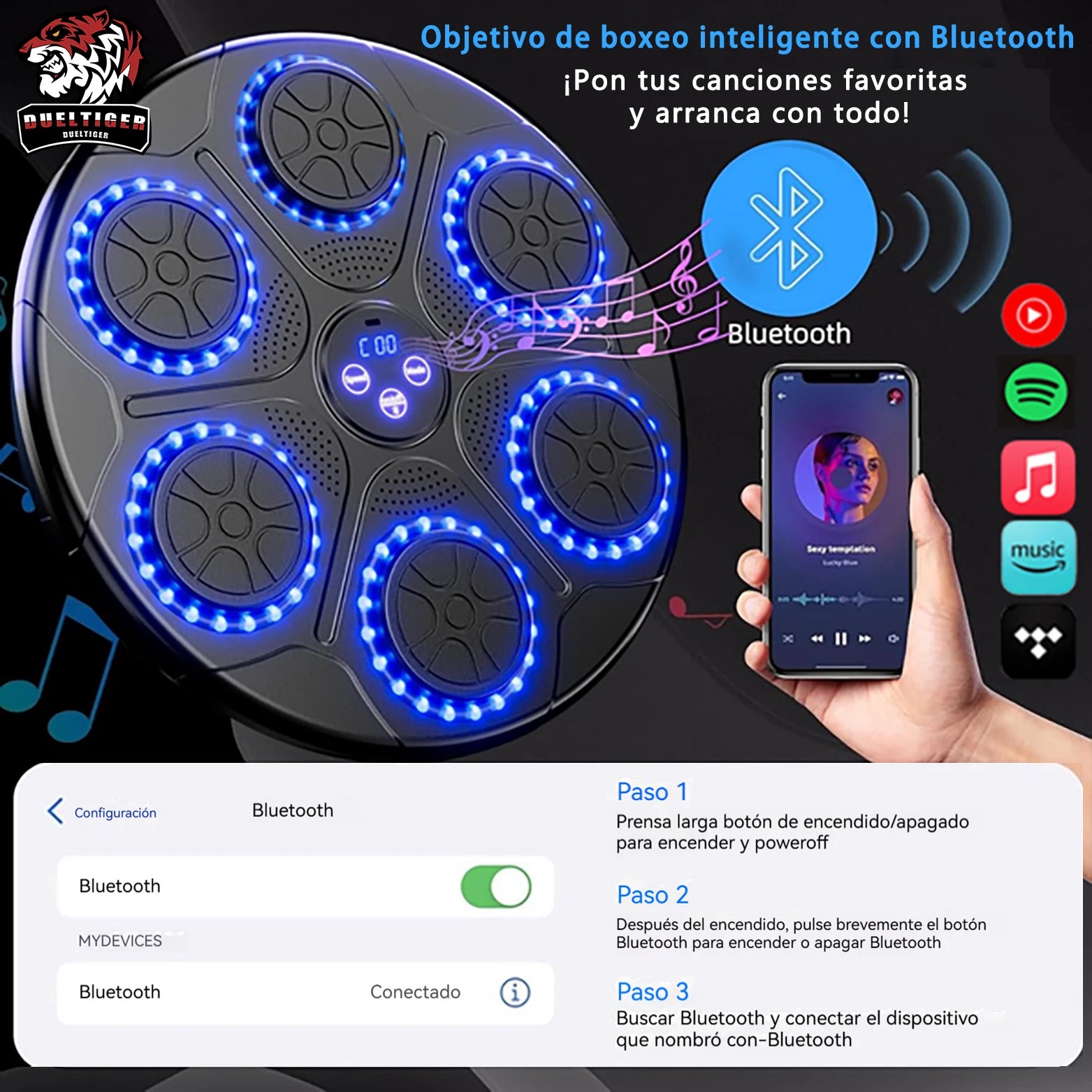 New Music Boxing Machine Smart Bluetooth Wall Mounted Music Boxing Trainer Gym Home Electronic Boxing Target Punching Equipment - You Offer